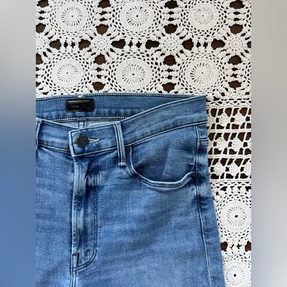 Mother The Mid Rise Dazzler Ankle Jeans We The Animals Size 27 Soft Stretchy - Picture 7 of 16